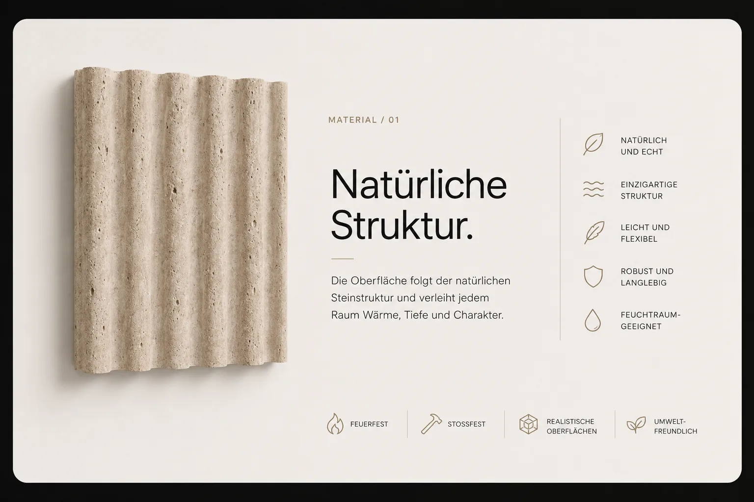 Modern architecture with mineral wall