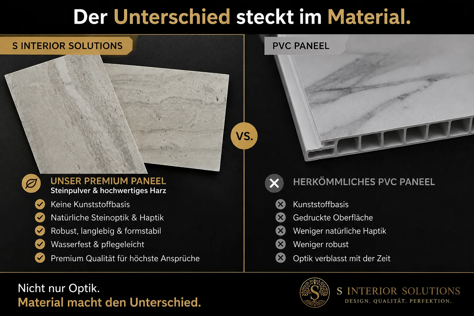 Luxury interior with natural mineral surface